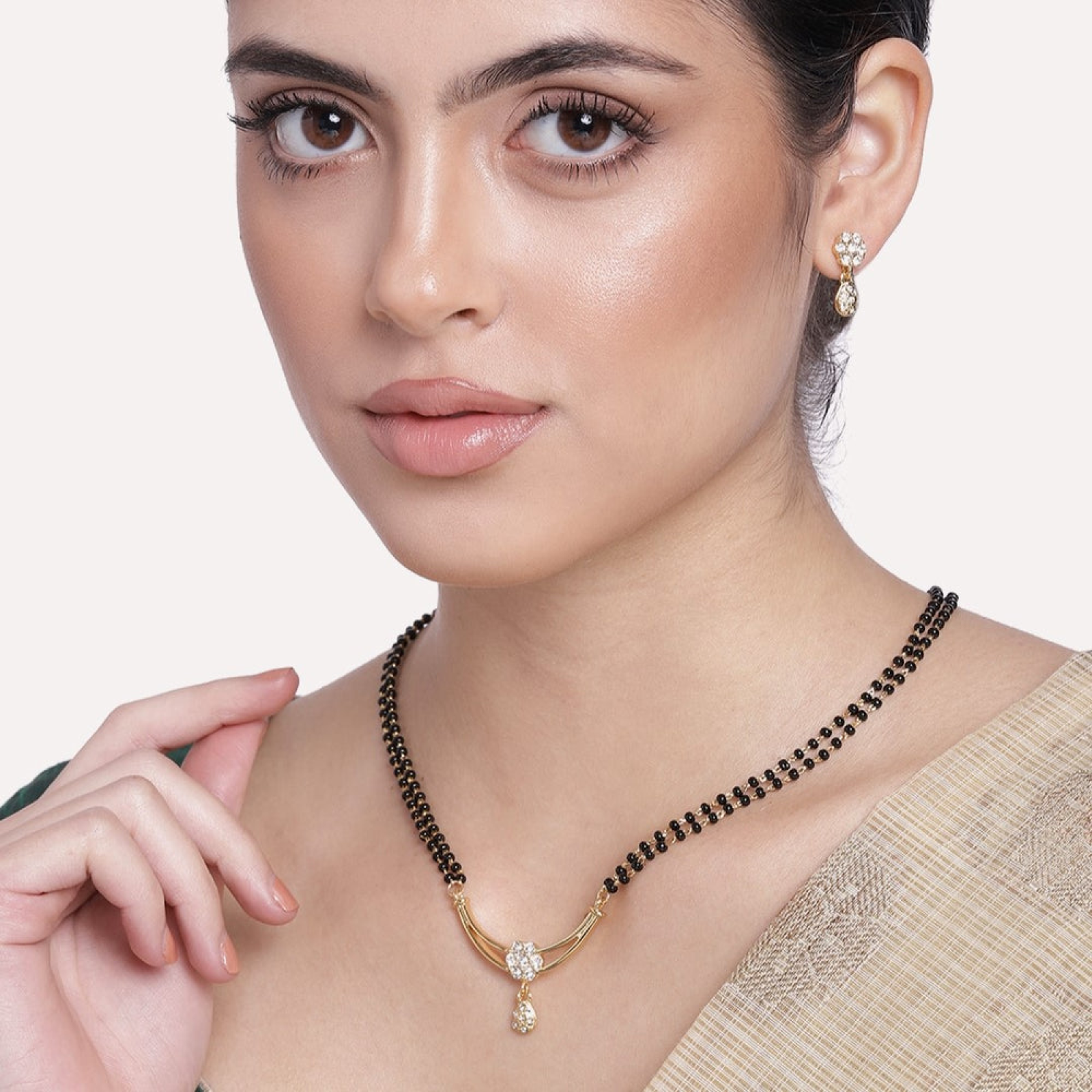 Flower Double Line Mangalsutra