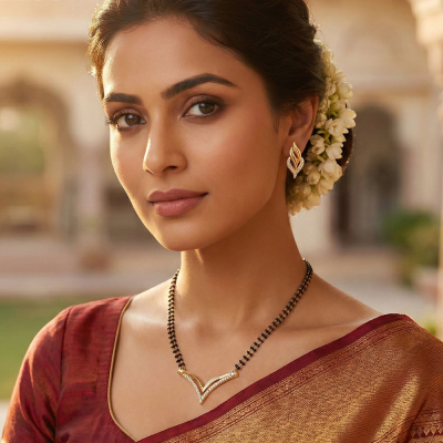 Designer Crystal Mangalsutra