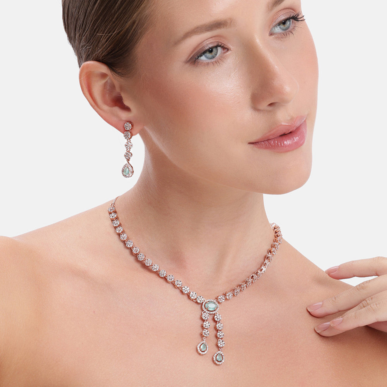Crystal Aura Necklace Sets