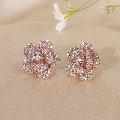 Rosegold Floral Earrings