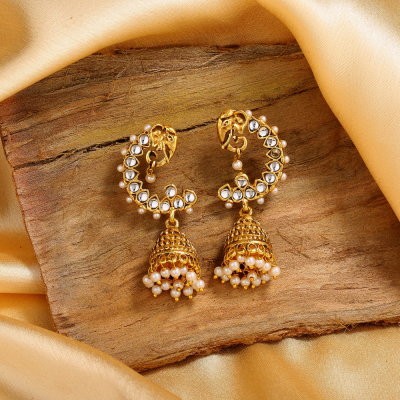 Kundan Jhumka Earrings