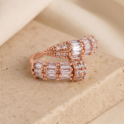 White Crystal Rings