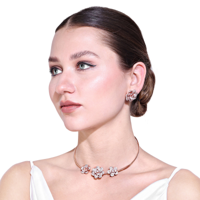 Rose Motif Choker Sets